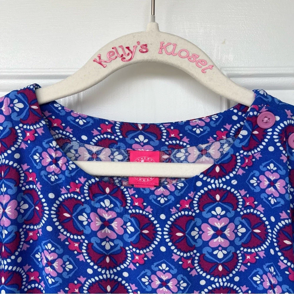 •J. Khaki Girls• Patterned Bell Sleeve Dress - Size Large